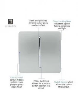 Image of Trendiswitch 1 Gang 2 Way 10 Amp Switch Std Silver