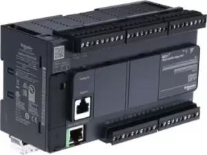 Image of Schneider Electric Modicon M221 PLC CPU - 24 Inputs, 16 Outputs, Digital, Mini USB Interface