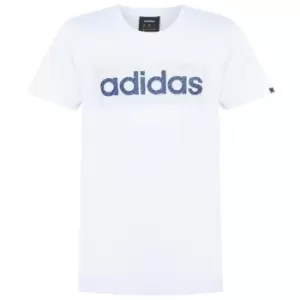 Image of adidas Linear Info Mens T-Shirt - Blue