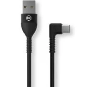 Image of Mixx 1.2 Meter - USB A To Type-C Right Angle - Black