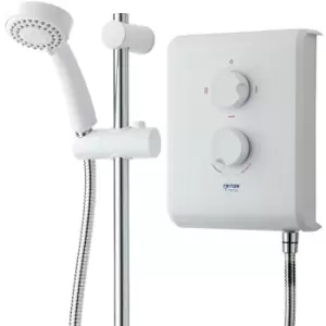Image of T70Z 8.5Kw Electric Shower White Chrome + Riser Rail - RP T80Z - Triton