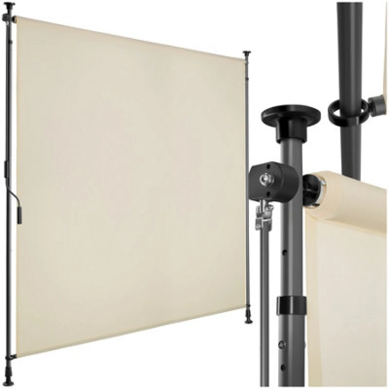 Image of Tectake Retractable Awning Taija - Tooless Installation, With Hand Crank, Retractable And Uv Blocking 150 X 310 Cm - Beige