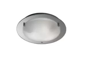 Image of Brooklyn Flush Ceiling, 450mm Round, 3 Light E27 Polished Chrome