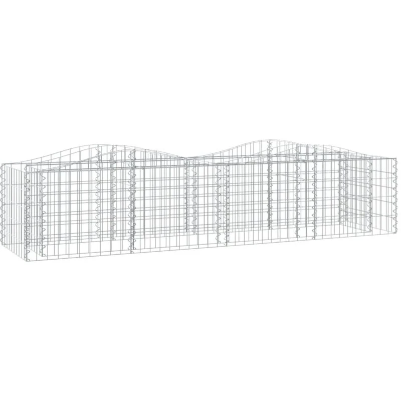 Image of VIDAXL Arched Gabion Raised Bed 200x50x50cm Galvanised Iron Vidaxl 8720845652050