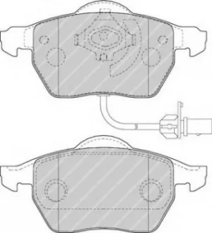 Image of Ferodo FDB1717 Brake Pad Set Front Axle Premier Car