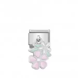 Image of Nomination Composable Classic Charms Enamel Double Flower Link 331805/10