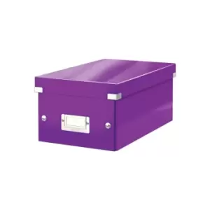 Image of Leitz WOW Click & Store DVD Storage Box. With label holder.