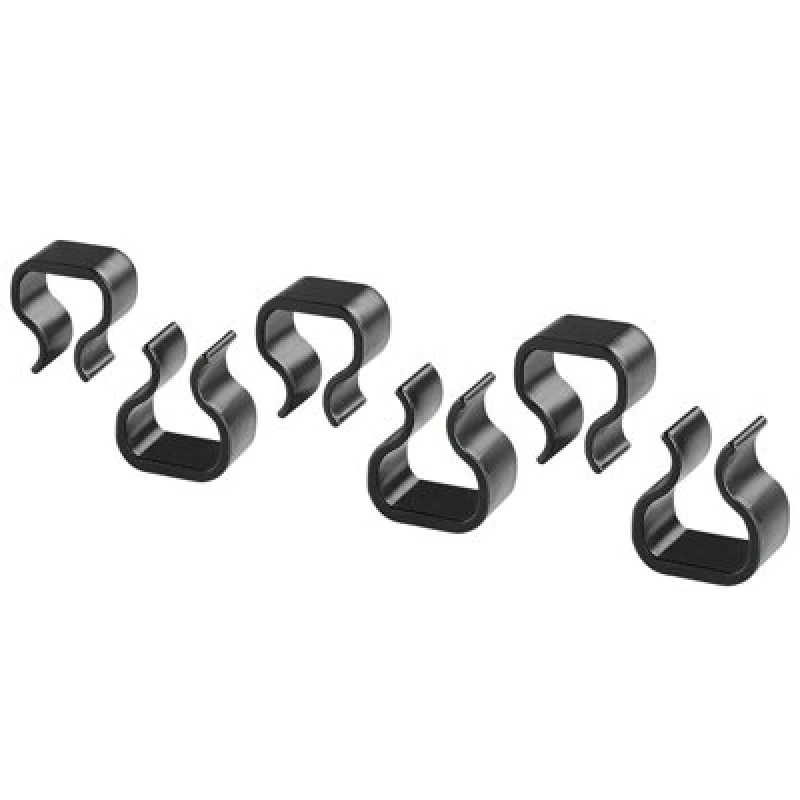 Image of Beliani Set Of 6 Outdoor Fastener Clips Black