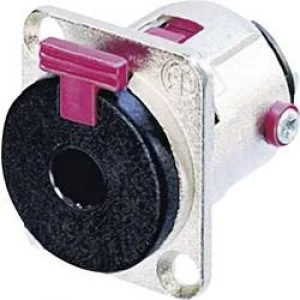 Image of 6.35mm audio jack Sleeve socket straight pins Number of pins 3 Stereo Silver Neutrik NJ3FP6C