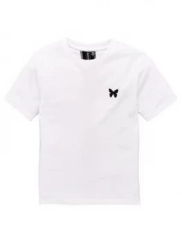 Image of Good For Nothing Boys Tape Back Short Sleeve T-Shirt - White