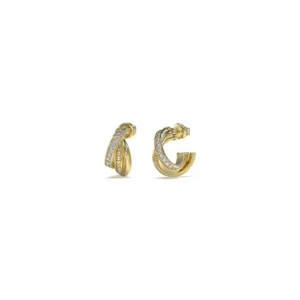 Image of Guess Jewellery Ladies 17mm Perfect Links Mini Hoop Earrings UBE04066Y