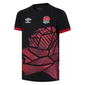 Image of Umbro England Rugby 7s Away Shirt 2022 2023 Juniors - Black