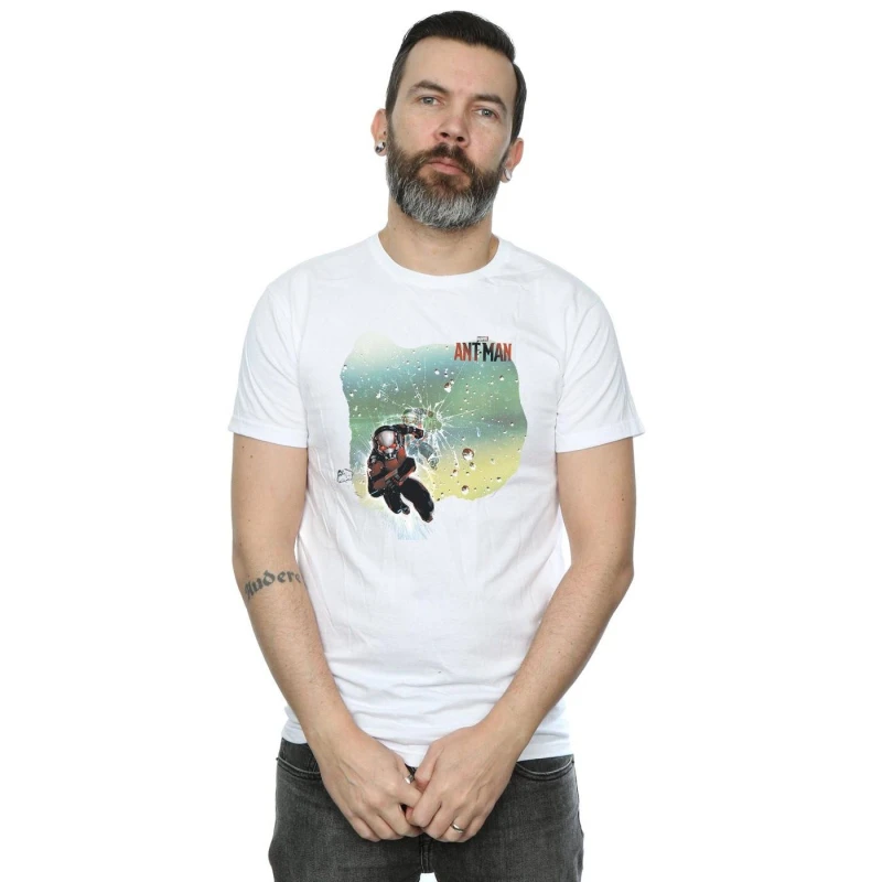 Image of Marvel Marvel Men Ant-Man Shatter T-Shirt in White Size: Small White S Male 5057245953344