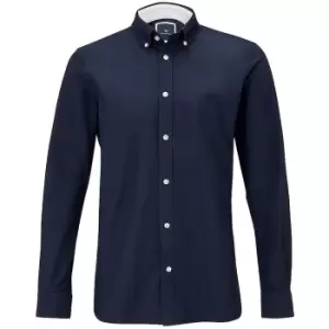 Image of Crew Clothing Mens Slim Oxford Shirt Navy Medium