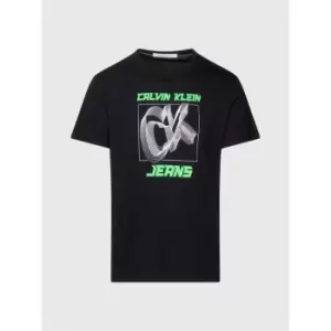 Image of Calvin Klein Jeans 3D Ck Future Fade Logo Tee - Black