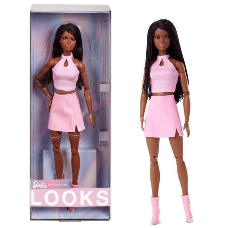 Image of Barbie Looks Braids Pink Skirt Outfit