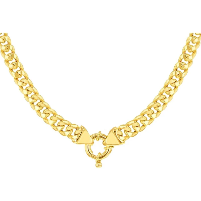 Image of Be You 9ct Gold Cuban Link Chain Yellow Gold female 18in