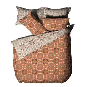 Image of Furn Folk Floral Duvet Cover Set (Double) (Orange)