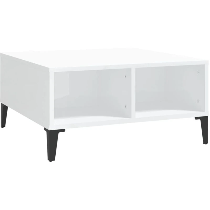 Image of VIDAXL Coffee Table High Gloss White 60x60x30cm Engineered Wood Vidaxl 8720286358016