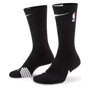 Image of Nike Nba Nike Elite Crew Socks, Black/White, size: S, Unisex, Socks, SX7587-010