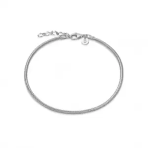 Image of Round Snake Chain Sterling Silver Bracelet RBR06_SLV
