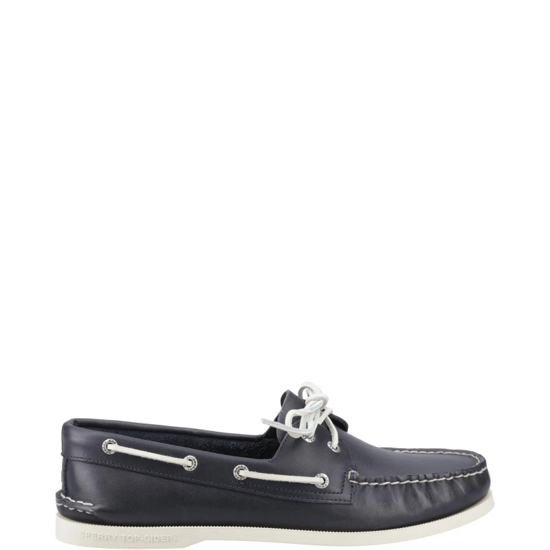 Image of Sperry Men Authentic 2 Eye Boat Shoe in Navy Size: 12 Navy 12 Male 627756016255