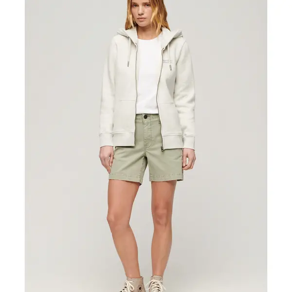 Image of Essential Logo Zipped Hoodie in Cotton Mix