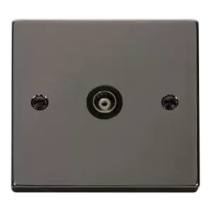 Image of Click Scolmore Deco 1 Gang Isolated Co-Axial Socket - VPBN158BK