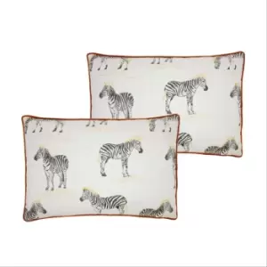Image of Furn. Jukani Twin Pack Polyester Filled Cushions Rust