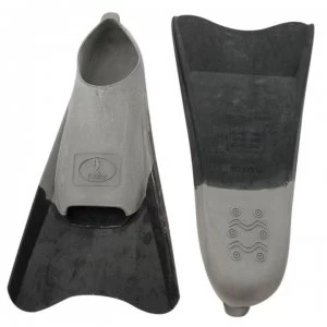 Image of Kiefer Rubber Long Training Fins - Grey/Black