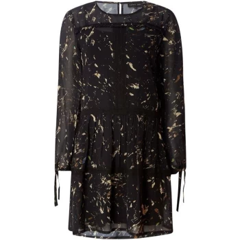 Image of Label Lab Marble print lace insert dress - Multi-Coloured