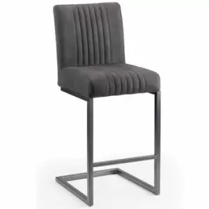 Image of Julian Bowen Set Of 2 Broolyn Barstools Charcoal Grey