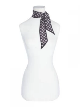 Image of Kate Spade New York Diamond Silk Hairtie Skinny Scarf Black