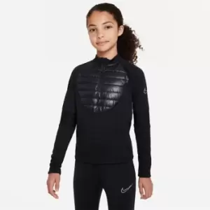 Image of Nike Therma-FIT Academy Winter Warrior Big Kids Soccer Drill Top - Black