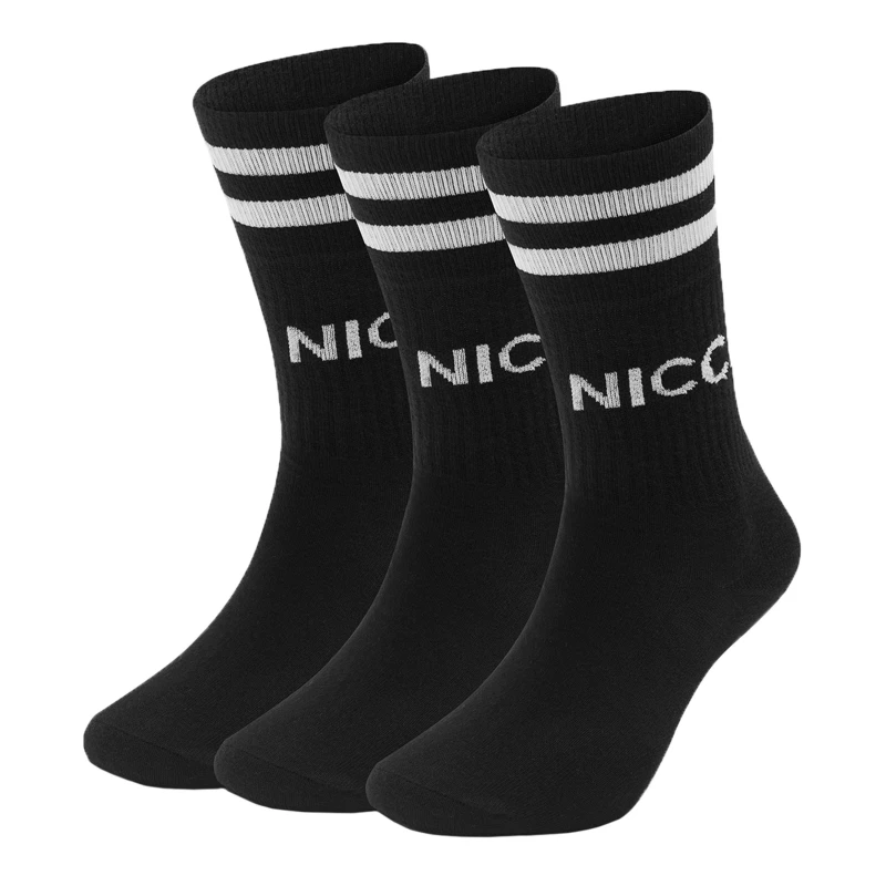 Image of Nicce 3 Pack Crew Socks - Black S - M