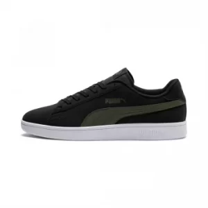 Image of Womens PUMA Smash V2 Buck Trainers, Black/Forest Night Size 6 Shoes