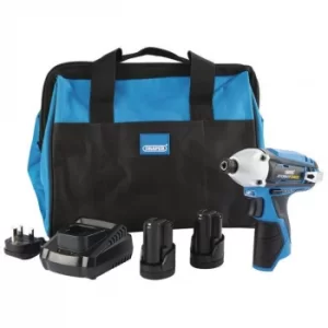 Image of Draper Storm Force&amp;#174; 10.8V Power Interchange Impact Driver Kit (+2x 1.5Ah Batteries, Charger and Bag)