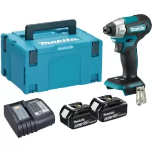 Image of Makita DTD157 18v LXT Cordless Brushless Impact Driver 2 x 5ah Li-ion Charger Case