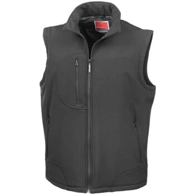 Image of Result Result Men Soft Shell Bodywarmer in Black Size: Small Black S Male 5063470807000