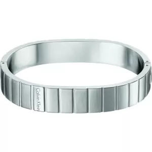 Image of Ladies Calvin Klein Stainless Steel Large Plate Bangle KJ5SMD08010L