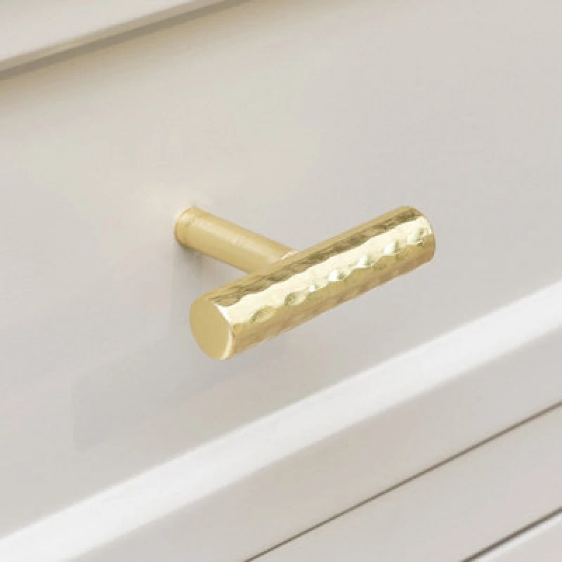 Image of Melody Maison Gold Metal Hammered Drawer Bar Pull Handle Gold