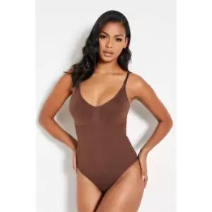 Image of I Saw It First Seamless Smoothing Shapewear Bodysuit - Brown