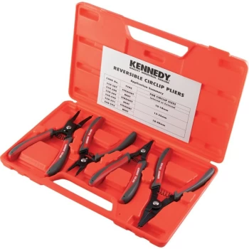 Image of 10-65MM Sprung Circlip Plier Set (4-Pce) - Kennedy