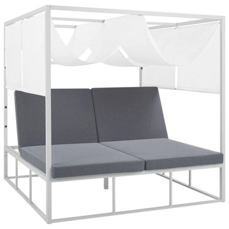 Image of Beliani Garden Daybed Pallanza Metal White