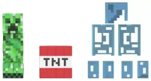 Image of Minecraft Diamond Level Creeper Action Figure