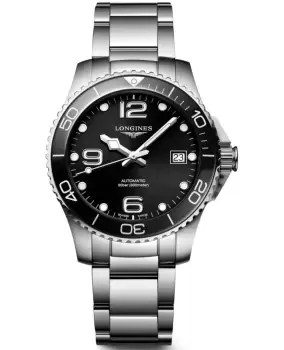Image of Longines HydroConquest Automatic Black Dial Steel Mens Watch L3.780.4.56.6 L3.780.4.56.6