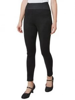 Image of Joe Browns Suedette Leggings, Black, Size 16, Women