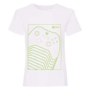 Image of Xbox Girls Controller T-Shirt (7-8 Years) (White)