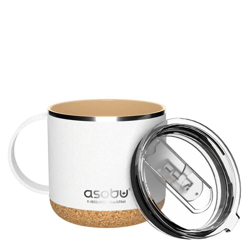 Image of asobu Infinite Double Wall Vacuum Insulated Mug White 470ml White unisex