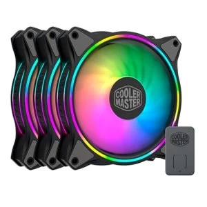 Image of Cooler Master MasterFan MF120 Halo Addressable RGB 3 Fan Pack with ARGB Controller